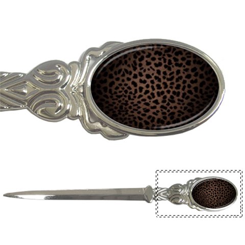 Leopard Print Dark	 Letter Opener from ArtsNow.com Front