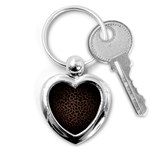 Leopard Print Dark	 Key Chain (Heart)