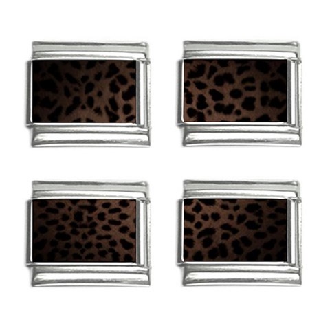 Leopard Print Dark	9mm Italian Charm (4 pack) from ArtsNow.com Front
