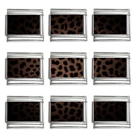 Leopard Print Dark	9mm Italian Charm (9 pack) from ArtsNow.com Front