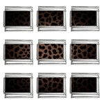 Leopard Print Dark	9mm Italian Charm (9 pack)