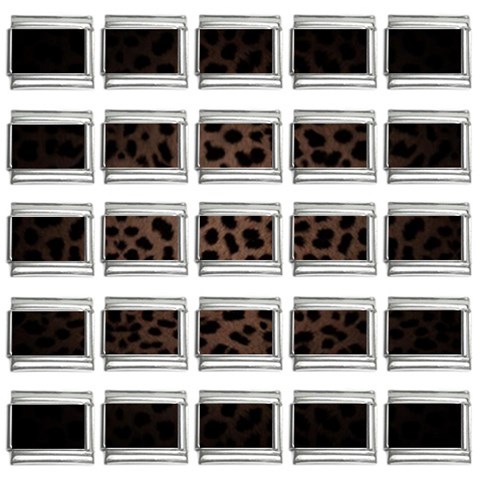 Leopard Print Dark	9mm Italian Charm (25 pack) from ArtsNow.com Front