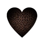 Leopard Print Dark	 Magnet (Heart)