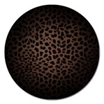 Leopard Print Dark	 Magnet 5  (Round)