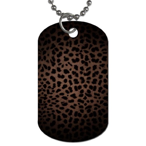 Leopard Print Dark	 Dog Tag (One Side) from ArtsNow.com Front