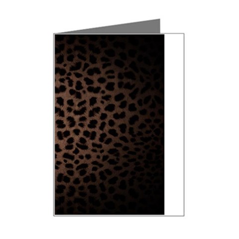 Leopard Print Dark	 Mini Greeting Card from ArtsNow.com Left