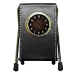 Leopard Print Dark	 Pen Holder Desk Clock