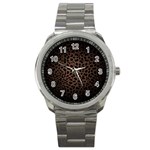 Leopard Print Dark	 Sport Metal Watch