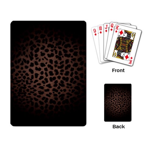 Leopard Print Dark	 Playing Cards Single Design from ArtsNow.com Back