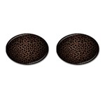 Leopard Print Dark	 Cufflinks (Oval)