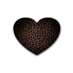 Leopard Print Dark	 Heart Coaster (4 pack)