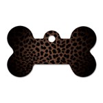 Leopard Print Dark	 Dog Tag Bone (One Side)