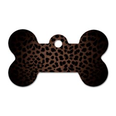 Leopard Print Dark	 Dog Tag Bone (Two Sides) from ArtsNow.com Front