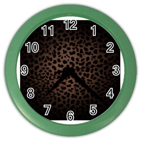 Leopard Print Dark	 Color Wall Clock from ArtsNow.com Front