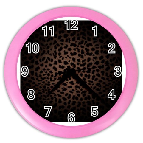 Leopard Print Dark	 Color Wall Clock from ArtsNow.com Front