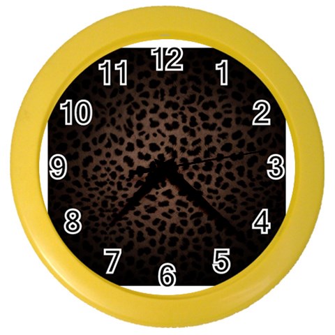 Leopard Print Dark	 Color Wall Clock from ArtsNow.com Front