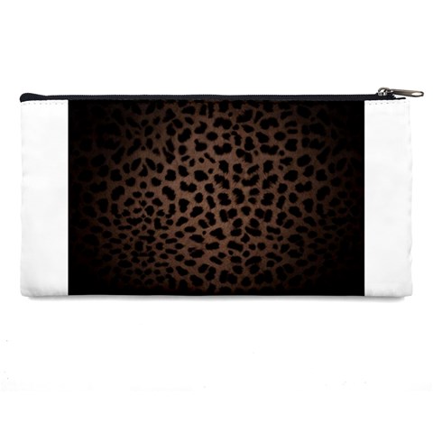 Leopard Print Dark	 Pencil Case from ArtsNow.com Back
