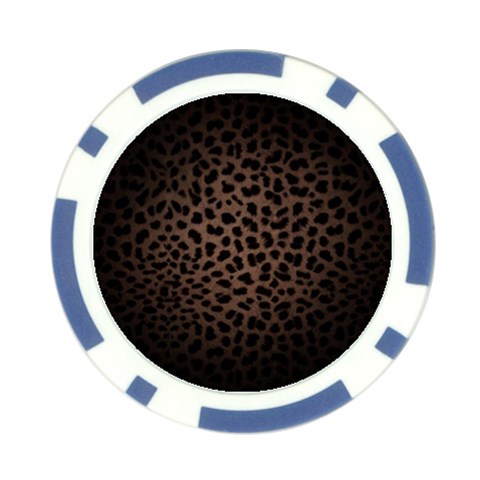 Leopard Print Dark	 Poker Chip Card Guard (10 pack) from ArtsNow.com Front