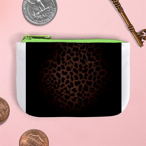 Leopard Print Dark	 Mini Coin Purse from ArtsNow.com Front