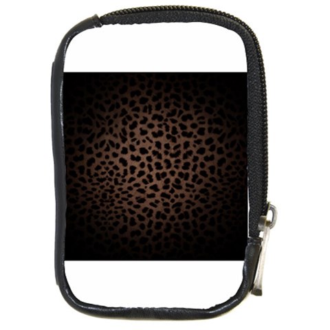 Leopard Print Dark	 Compact Camera Leather Case from ArtsNow.com Front