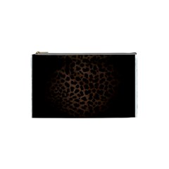 Leopard Print Dark	 Cosmetic Bag (Small) from ArtsNow.com Front