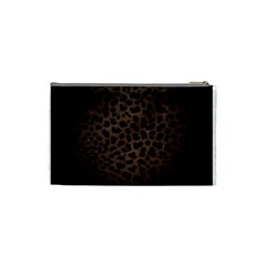 Leopard Print Dark	 Cosmetic Bag (Small) from ArtsNow.com Back