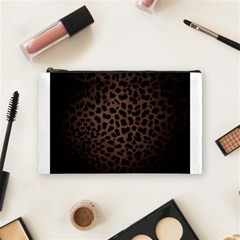 Leopard Print Dark	 Cosmetic Bag (Medium) from ArtsNow.com Front