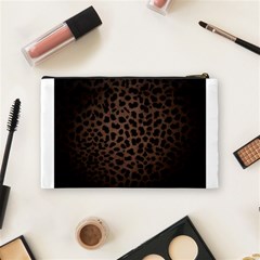 Leopard Print Dark	 Cosmetic Bag (Medium) from ArtsNow.com Back