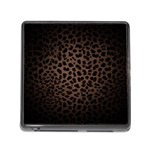 Leopard Print Dark	 Memory Card Reader with Storage (Square)