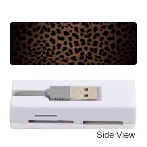 Leopard Print Dark	Memory Card Reader (Stick) from ArtsNow.com Front