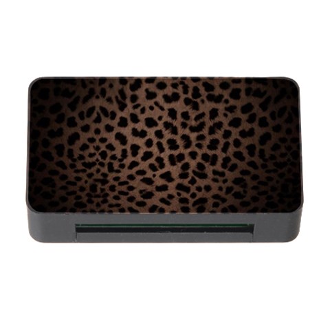 Leopard Print Dark	Memory Card Reader with CF (Rectangular) from ArtsNow.com Front