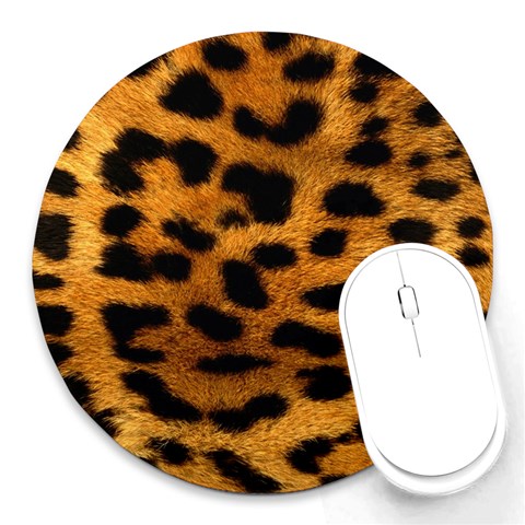 Jaguar Print	 Round Mousepad from ArtsNow.com Front