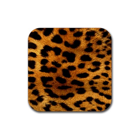 Jaguar Print	 Rubber Coaster (Square) from ArtsNow.com Front