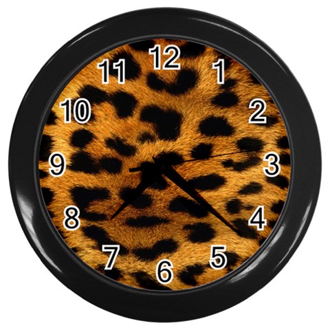 Jaguar Print	 Wall Clock (Black) from ArtsNow.com Front