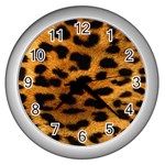 Jaguar Print	 Wall Clock (Silver)