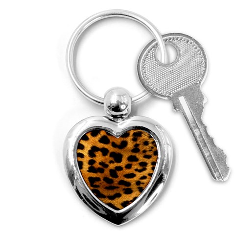 Jaguar Print	 Key Chain (Heart) from ArtsNow.com Front
