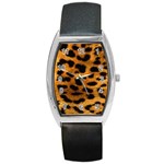 Jaguar Print	 Barrel Style Metal Watch