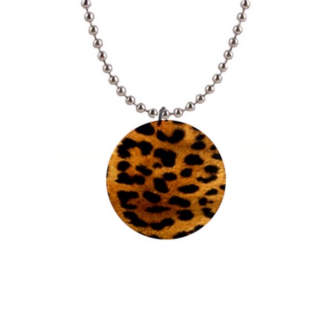 Jaguar Print	 1  Button Necklace from ArtsNow.com Front