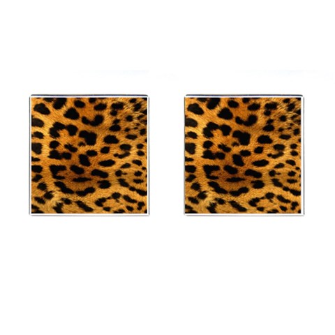 Jaguar Print	 Cufflinks (Square) from ArtsNow.com Front(Pair)