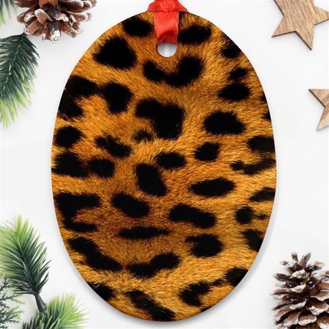 Jaguar Print	 Oval Ornament (Two Sides) from ArtsNow.com Front