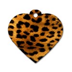 Jaguar Print	 Dog Tag Heart (One Side)