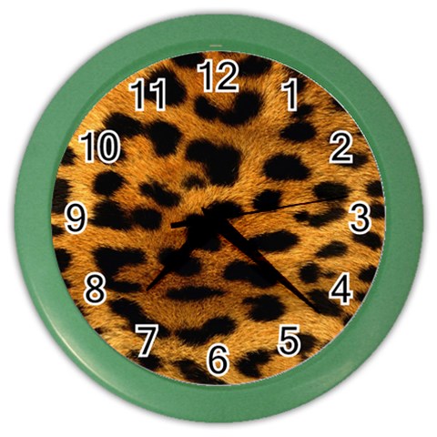 Jaguar Print	 Color Wall Clock from ArtsNow.com Front