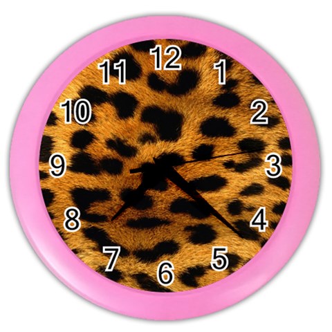 Jaguar Print	 Color Wall Clock from ArtsNow.com Front