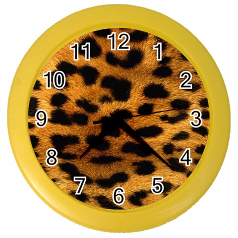 Jaguar Print	 Color Wall Clock from ArtsNow.com Front