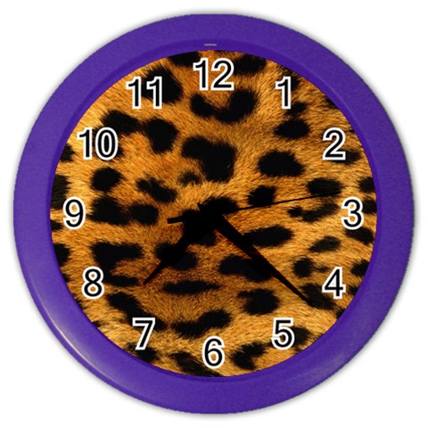 Jaguar Print	 Color Wall Clock from ArtsNow.com Front