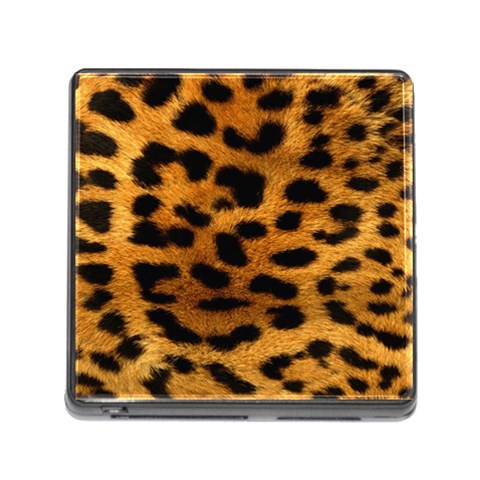 Jaguar Print	 Memory Card Reader with Storage (Square) from ArtsNow.com Front