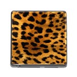 Jaguar Print	 Memory Card Reader with Storage (Square)