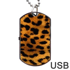 Jaguar Print	Dog Tag USB Flash (Two Sides) from ArtsNow.com Front