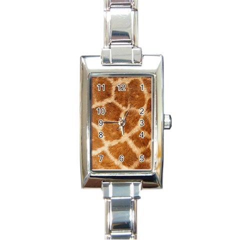 Giraffe Print	 Rectangular Italian Charm Watch from ArtsNow.com Front