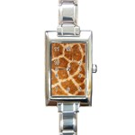 Giraffe Print	 Rectangular Italian Charm Watch